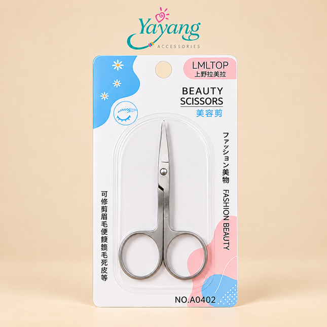 Yayang Gunting Alis Ujung Lancip Stainless Steel - Alat Kecantikan Penghilang Bulu Rambut - NKC0106