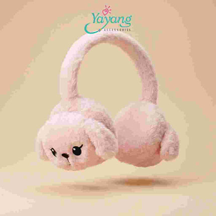 Yayang Earmuff Anak Karakter Anjing Puppy Plush Bulu Lembut Penutup Telinga Hangat Lucu Aksesoris Anak