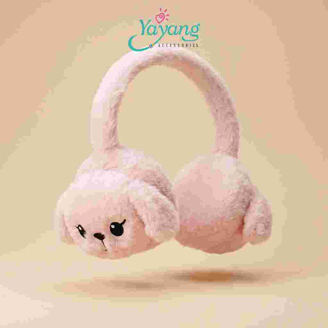 Yayang Earmuff Anak Karakter Anjing Puppy Plush Bulu Lembut Penutup Telinga Hangat Lucu Aksesoris Anak