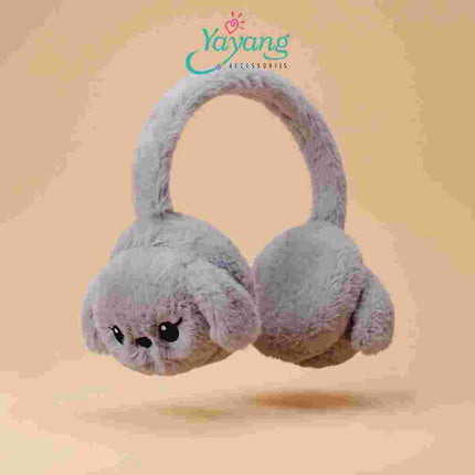 Yayang Earmuff Anak Karakter Anjing Puppy Plush Bulu Lembut Penutup Telinga Hangat Lucu Aksesoris Anak