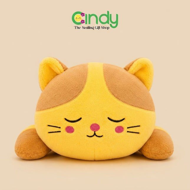 Cindy Boneka Bantal Guling Kucing Tidur Laying Cat Soft Plushie Empuk
