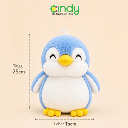 Cindy Boneka Penguin Bulat Senyum Happy Penguin Soft Plushie