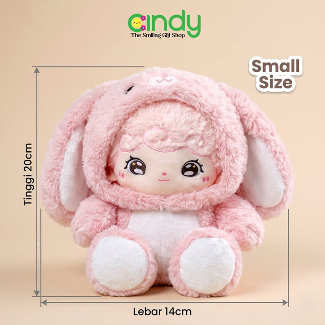Cindy Boneka Baby Three Costume Rabbit Bunny Plush Toy - Plush Lembut untuk Kado Ulang Tahun Anak
