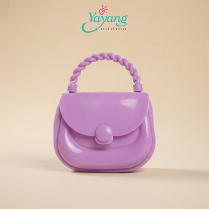 Yayang Tas Jelly Mini Anak Tas Selempang Jelly Anak Perempuan Tas Crossbody Mini Tas Pesta Anak
