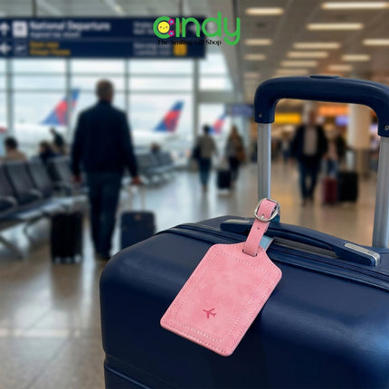 Cindy Tag Koper Kulit Sintetis Name Tag Koper Luggage Tag Label Koper Travel ID Card Holder Aksesoris Koper