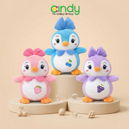 Cindy Boneka Penguin Lucu Pita Plush Doll Anak Perempuan Imut Empuk - Boneka Hadiah Anak