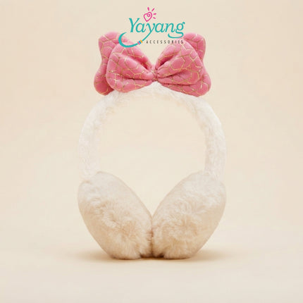 Yayang Earmuff Korea Pita Bulu Premium Pelindung Telinga Musim Dingin Wanita dan Anak