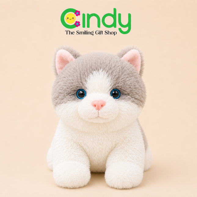 Cindy Boneka Kucing Lucu Plush Doll Empuk Lembut - Boneka Cat Laying Kado Ulang Tahun