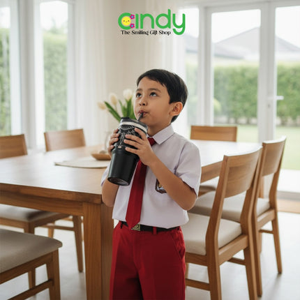 CINDY Botol Minum Vacuum Flask Marvel Original Disney Licensed 650ml Termos Stainless Tahan Panas Dingin Sedotan - CFT2712
