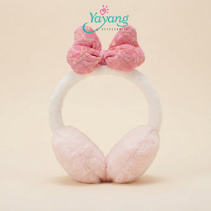 Yayang Earmuff Korea Pita Bulu Premium Pelindung Telinga Musim Dingin Wanita dan Anak