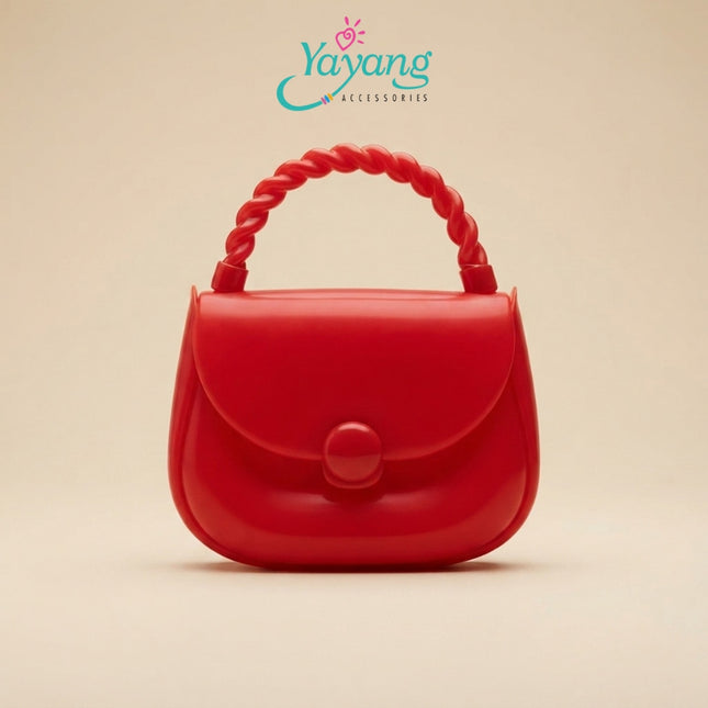 Yayang Tas Jelly Mini Anak Tas Selempang Jelly Anak Perempuan Tas Crossbody Mini Tas Pesta Anak
