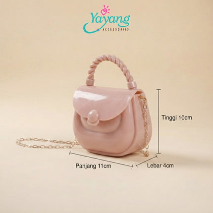 Yayang Tas Jelly Mini Anak Tas Selempang Jelly Anak Perempuan Tas Crossbody Mini Tas Pesta Anak