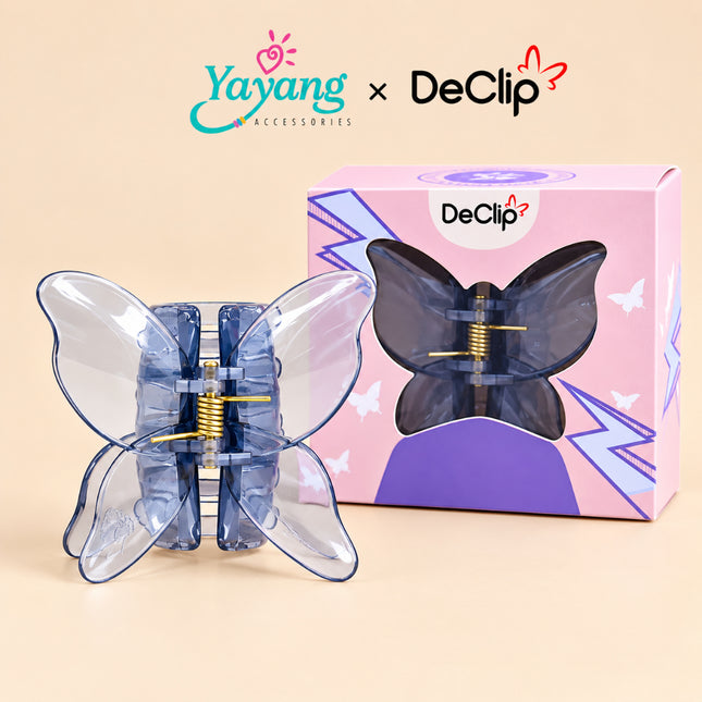 Yayang x Declip Jedai Butterfly Haircules Jepit Kupu Gigi 4 Ukuran 4,5CM - Aksesoris Jepitan Rambut