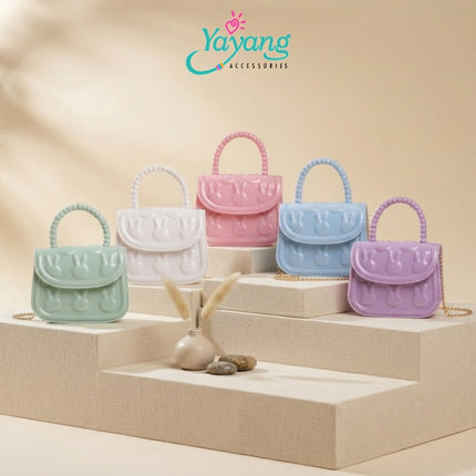 Yayang Tas Jelly Bunny Anak Tas Mini Selempang Anak Perempuan Tas Imut Fashion Anak Tas Crossbody Mini