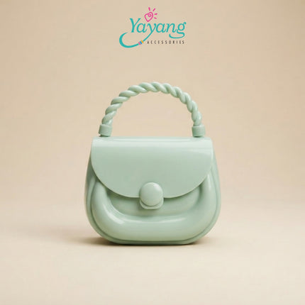 Yayang Tas Jelly Mini Anak Tas Selempang Jelly Anak Perempuan Tas Crossbody Mini Tas Pesta Anak