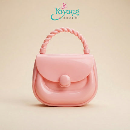 Yayang Tas Jelly Mini Anak Tas Selempang Jelly Anak Perempuan Tas Crossbody Mini Tas Pesta Anak