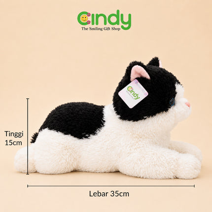 Cindy Boneka Kucing Lucu Plush Doll Empuk Lembut - Boneka Cat Laying Kado Ulang Tahun