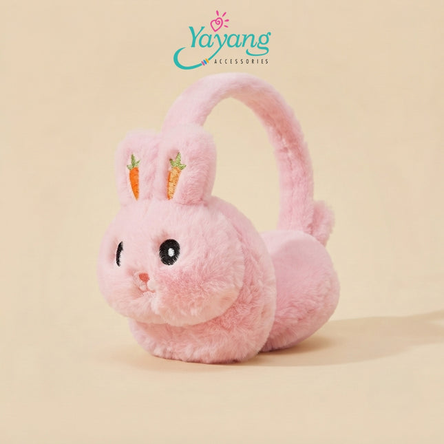 Yayang Winter Earmuffs Penutup Telinga Musim Dingin Karakter Bunny Double Carrot
