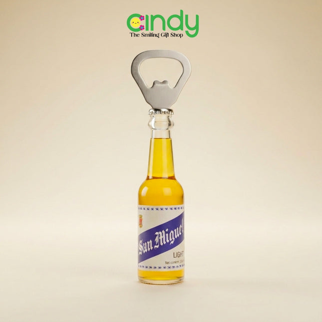 Cindy Pembuka Botol Stainless Steel Magnet Kulkas Desain Miniatur Botol Minuman