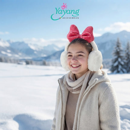 Yayang Earmuff Korea Pita Bulu Premium Pelindung Telinga Musim Dingin Wanita dan Anak