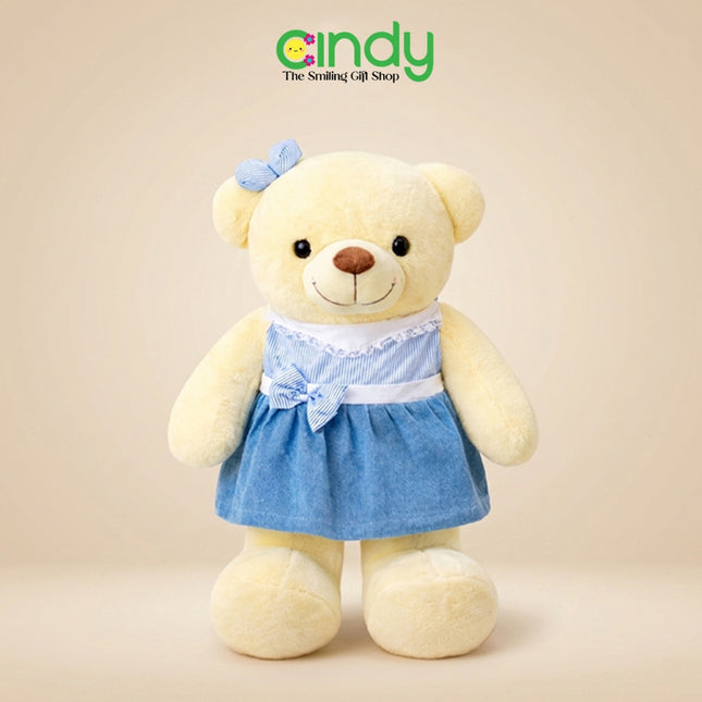 Cindy Boneka Teddy Bear Russel Beruang Dress Jumbo 90cm