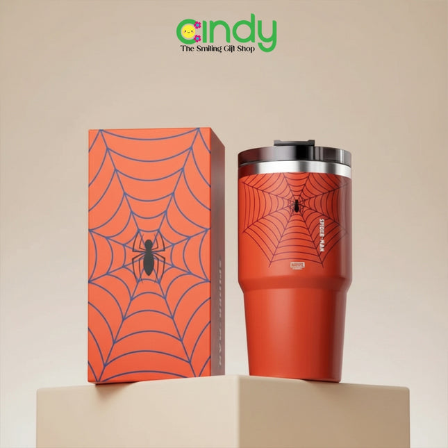 CINDY Botol Minum Vacuum Flask Marvel Original Disney Licensed 650ml Termos Stainless Tahan Panas Dingin Sedotan - CFT2712