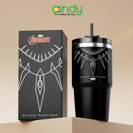 CINDY Botol Minum Vacuum Flask Marvel Original Disney Licensed 650ml Termos Stainless Tahan Panas Dingin Sedotan - CFT2712