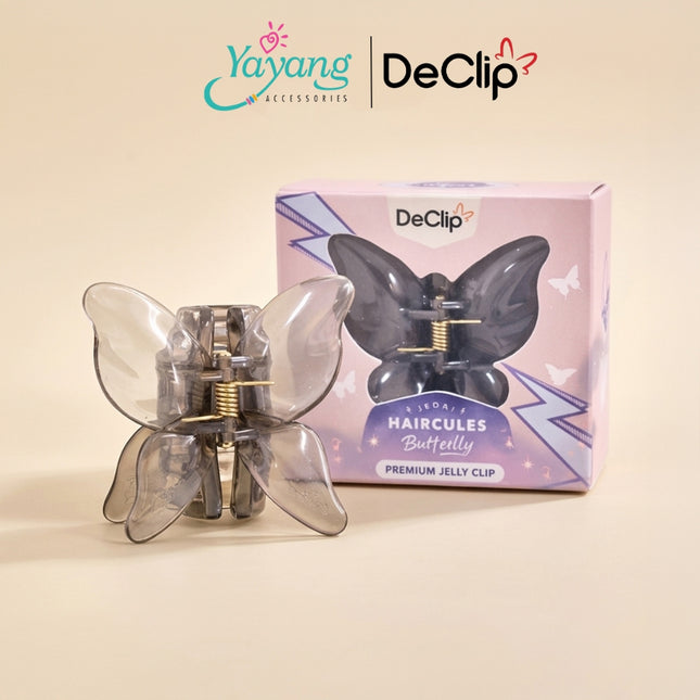 Yayang x Declip Jedai Butterfly Haircules Jepit Kupu Gigi 4 Ukuran 4,5CM - Aksesoris Jepitan Rambut
