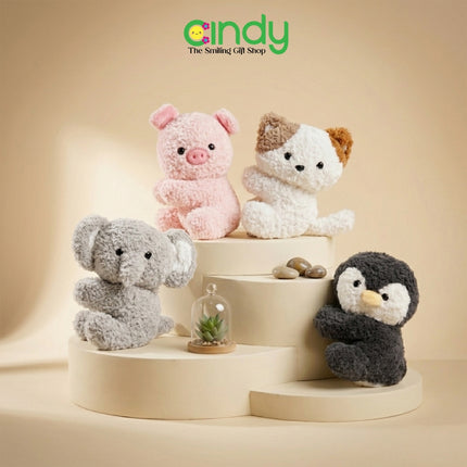 Cindy Boneka Animal Clip Huggy Buddy Boneka Peluk Serbaguna Clip Boneka Lucu Aksesoris Tas Meja Kerja