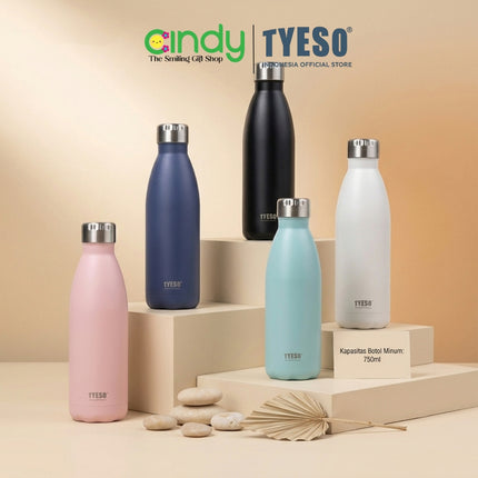 Tyeso Botol Minum Klasik 750ml Stainless Steel Double Vacuum Insulated Tahan Panas Dingin TS-8842