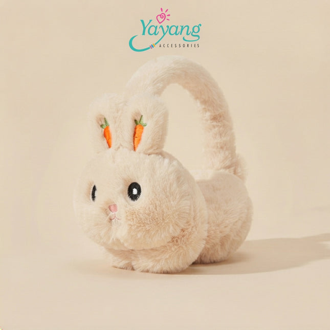Yayang Earmuff Bulu Kelinci Anak Lucu Penutup Telinga Musim Dingin Bunny Double CarrotPlush Hangat