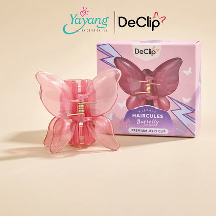 Yayang x Declip Jedai Butterfly Haircules Jepit Kupu Gigi 4 Ukuran 4,5CM - Aksesoris Jepitan Rambut