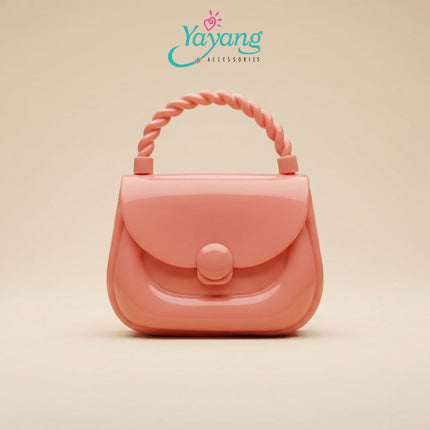 Yayang Tas Jelly Mini Anak Tas Selempang Jelly Anak Perempuan Tas Crossbody Mini Tas Pesta Anak