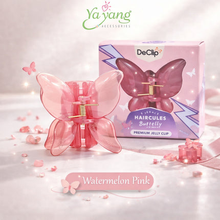 Yayang x Declip Jedai Butterfly Haircules Jepit Kupu Gigi 4 Ukuran 4,5CM - Aksesoris Jepitan Rambut