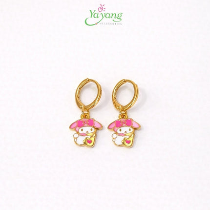 Yayang Giwang Anak Official License Sanrio - Anting Perhiasan Anak Lapis Emas - Gold Plated Titanium