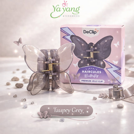 Yayang x Declip Jedai Butterfly Haircules Jepit Kupu Gigi 4 Ukuran 4,5CM - Aksesoris Jepitan Rambut