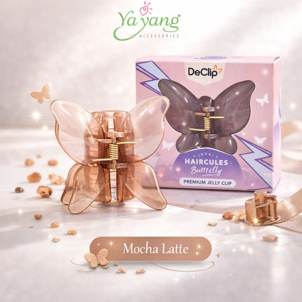 Yayang x Declip Jedai Butterfly Haircules Jepit Kupu Gigi 4 Ukuran 4,5CM - Aksesoris Jepitan Rambut