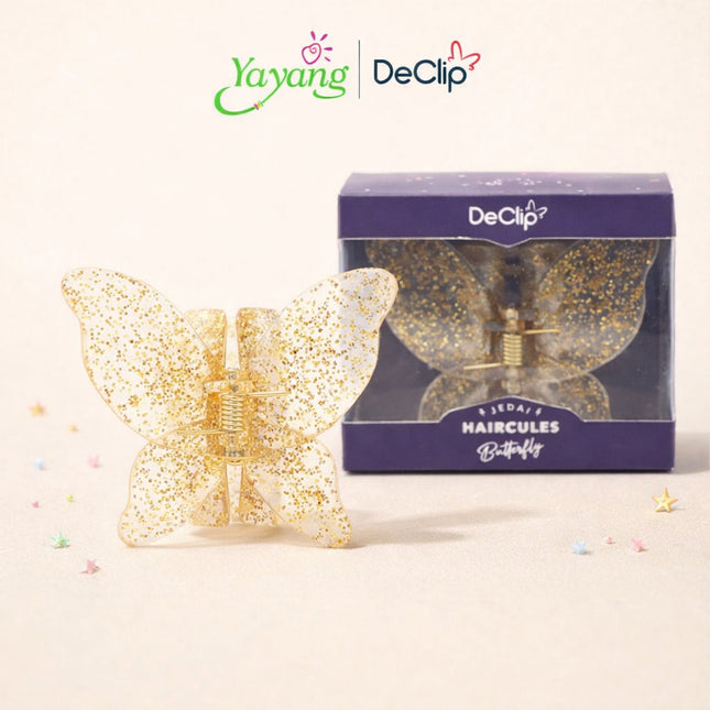 YAYANG DeClip Jedai Butterfly Haircules Jepit Kupu Gigi 4 Ukuran 4,5cm