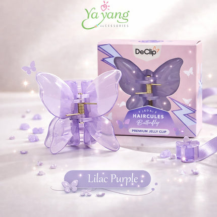 Yayang x Declip Jedai Butterfly Haircules Jepit Kupu Gigi 4 Ukuran 4,5CM - Aksesoris Jepitan Rambut
