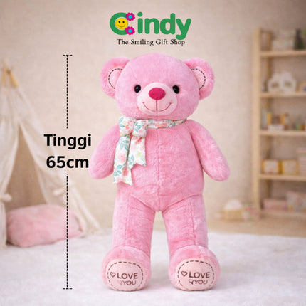 Cindy Teddy Bear Gipsy Syall Plush Toy - Mainan Anak Boneka Beruang Lucu untuk Kado Ulang Tahun