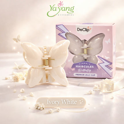 Yayang x Declip Jedai Butterfly Haircules Jepit Kupu Gigi 4 Ukuran 4,5CM - Aksesoris Jepitan Rambut