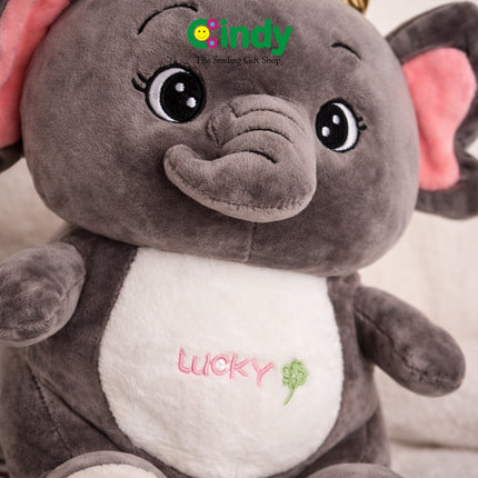 Cindy Boneka Gajah Plush Toys Mahkota -  Boneka Anak Lucu Lembut Hadiah Ulang Tahun