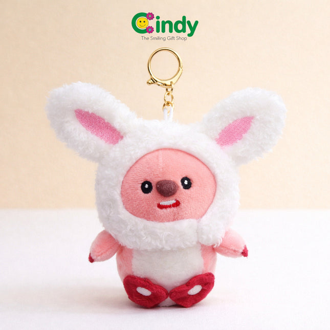 Cindy Gantungan Kunci Boneka Karakter Loopy Costume Series Fluffy Plush Keychain Bag Charm