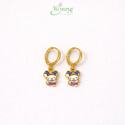 Yayang Giwang Anak Official License Sanrio - Anting Perhiasan Anak Lapis Emas - Gold Plated Titanium