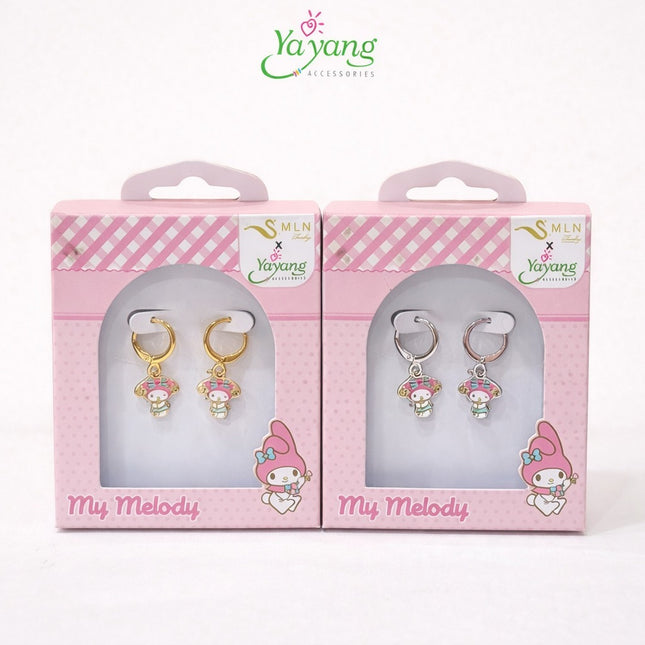 Yayang Giwang Anak Official License Sanrio - Anting Perhiasan Anak Lapis Emas - Gold Plated Titanium