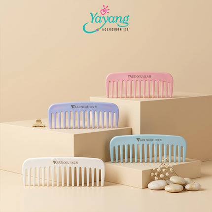 Yayang Sisir Rambut Size Mini Anti Kusut Wide Tooth Comb Sisir Gigi Jarang Premium Sisir Rambut Panjang Keriting Tebal Sisir Hair Styling Wanita Pria