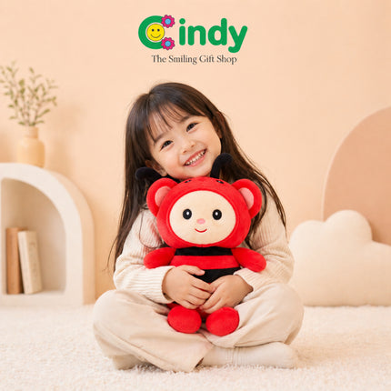 Cindy Boneka Hewan Lebah & Kumbang Lucu – Animal Bee Ladybug Plush Toy Lembut untuk Kado Anak