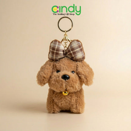 Cindy Gantungan Kunci Boneka Anjing Lucu Plush Keychain Puppy Cute Doll Tas Backpack Aksesoris Wanita Anak