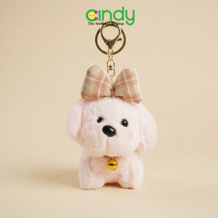 Cindy Gantungan Kunci Boneka Anjing Lucu Plush Keychain Puppy Cute Doll Tas Backpack Aksesoris Wanita Anak