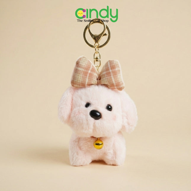 Cindy Gantungan Kunci Boneka Anjing Lucu Plush Keychain Puppy Cute Doll Tas Backpack Aksesoris Wanita Anak